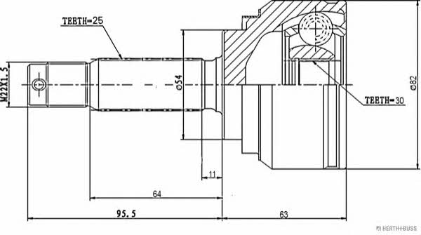 Jakoparts J2820700 CV joint J2820700