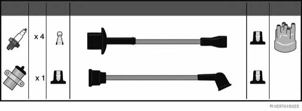 Jakoparts J5382026 Ignition cable kit J5382026