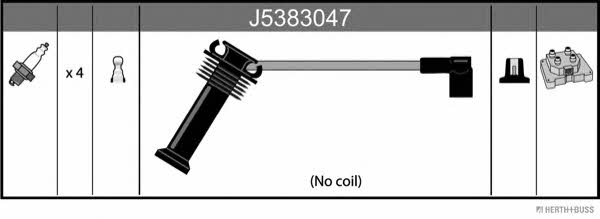 Jakoparts J5383047 Ignition cable kit J5383047