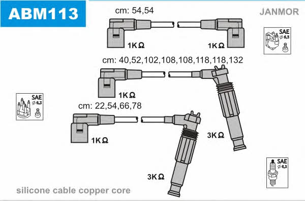 Janmor ABM113 Ignition cable kit ABM113