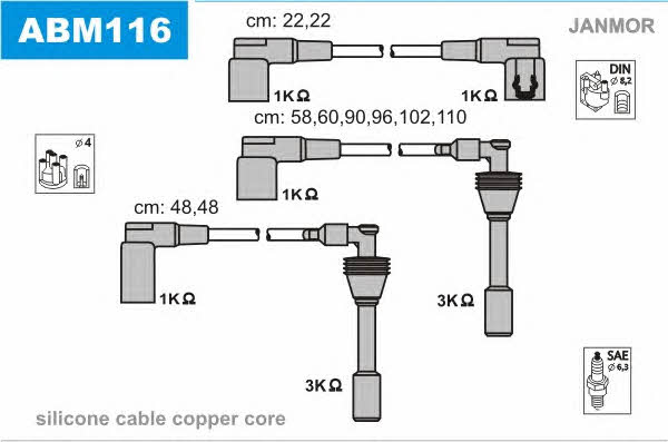 Janmor ABM116 Ignition cable kit ABM116