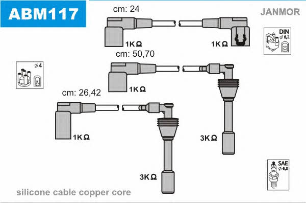 Janmor ABM117 Ignition cable kit ABM117
