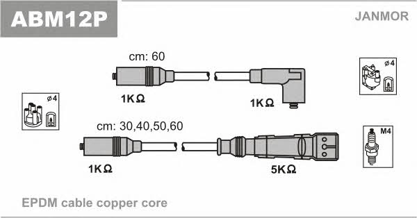 Janmor ABM12P Ignition cable kit ABM12P
