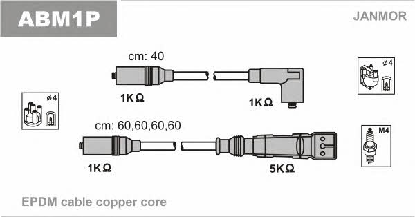 Janmor ABM1P Ignition cable kit ABM1P