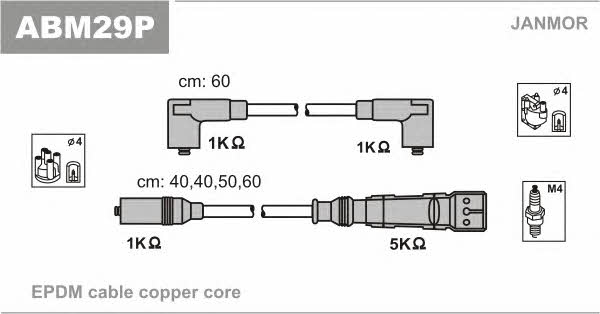 Janmor ABM29P Ignition cable kit ABM29P