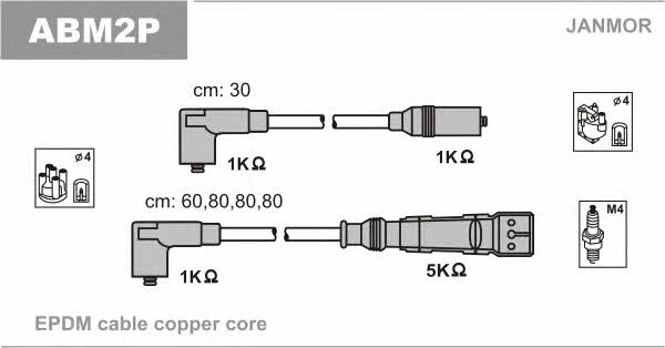 Janmor ABM2P Ignition cable kit ABM2P