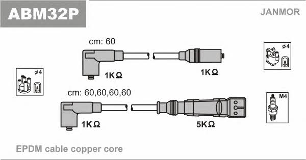 Janmor ABM32P Ignition cable kit ABM32P