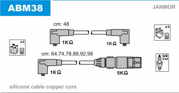 Janmor ABM38 Ignition cable kit ABM38