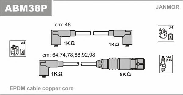 Janmor ABM38P Ignition cable kit ABM38P
