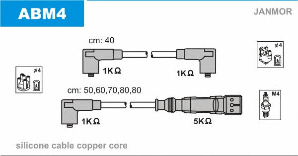 Janmor ABM4 Ignition cable kit ABM4