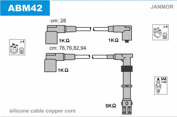 Janmor ABM42 Ignition cable kit ABM42