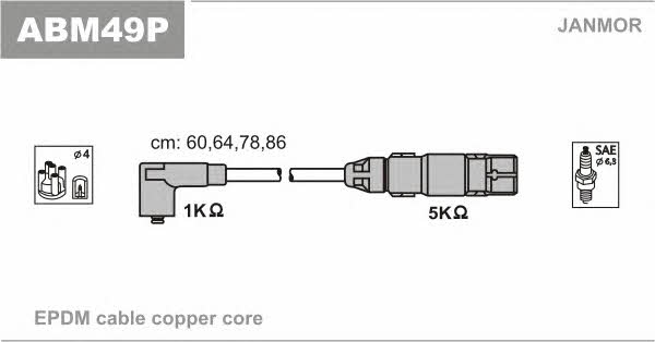 Janmor ABM49P Ignition cable kit ABM49P