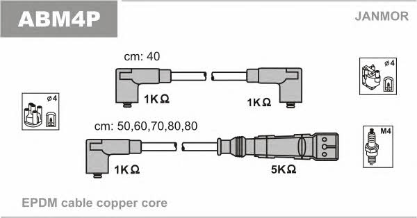 Janmor ABM4P Ignition cable kit ABM4P