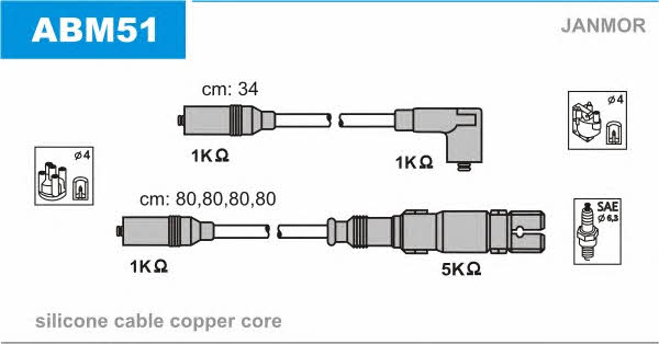 Janmor ABM51 Ignition cable kit ABM51