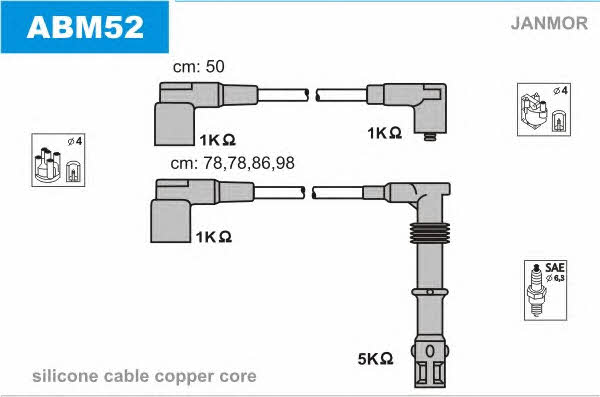 Janmor ABM52 Ignition cable kit ABM52