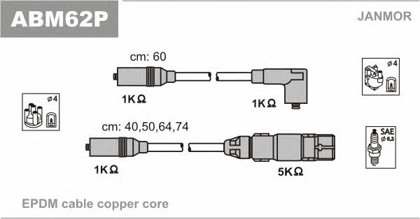 Janmor ABM62P Ignition cable kit ABM62P