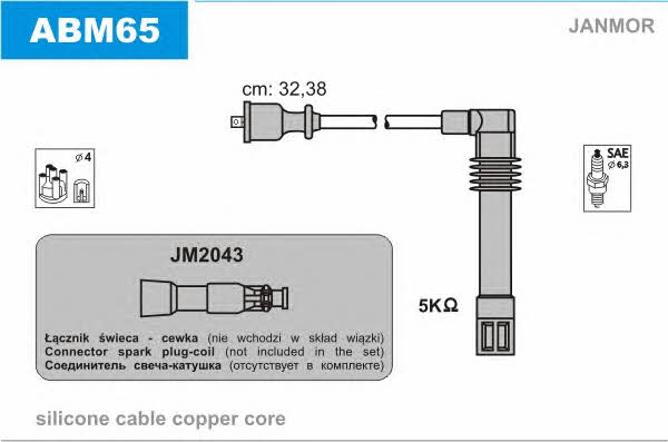 Janmor ABM65 Ignition cable kit ABM65
