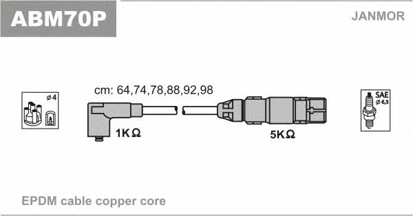 Janmor ABM70P Ignition cable kit ABM70P