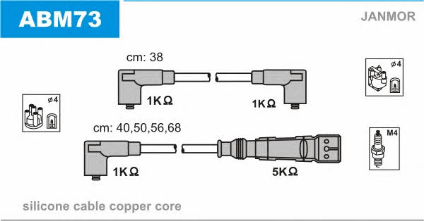 Janmor ABM73 Ignition lead set ABM73 ABM73 Janmor Ignition lead set