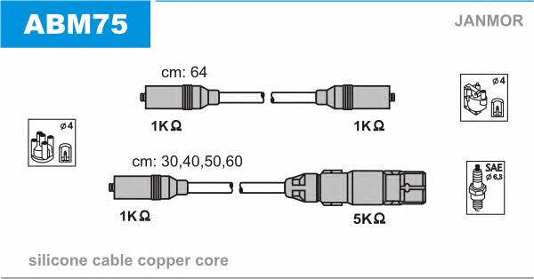 Janmor ABM75 Ignition cable kit ABM75