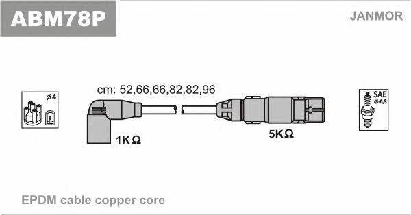 Janmor ABM78P Ignition cable kit ABM78P