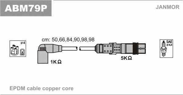 Janmor ABM79P Ignition cable kit ABM79P