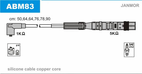 Janmor ABM83 Ignition cable kit ABM83