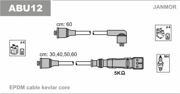 Ignition lead set Janmor ABU12