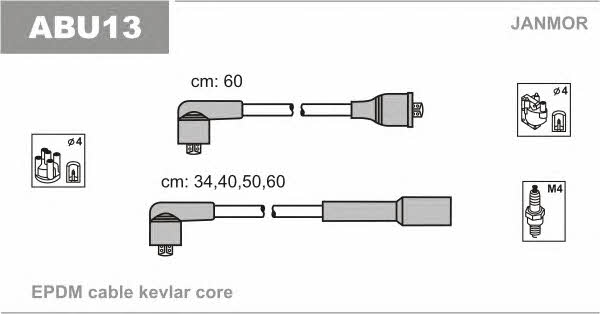 Ignition lead set Janmor ABU13
