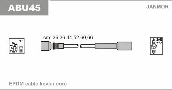 Ignition lead set Janmor ABU45