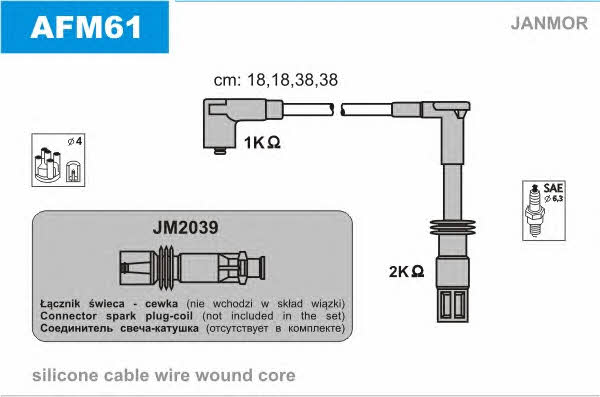 Janmor AFM61 Ignition cable kit AFM61