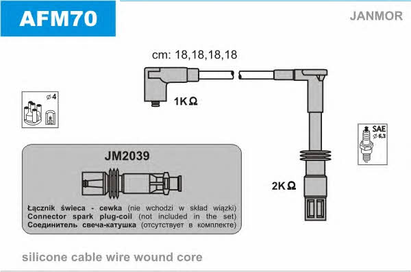 Janmor AFM70 Ignition cable kit AFM70