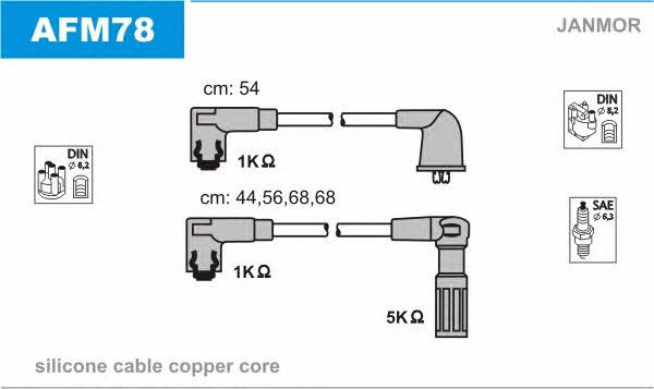 Janmor AFM78 Ignition cable kit AFM78