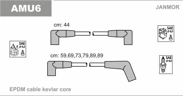 Janmor AMU6 Ignition cable kit AMU6