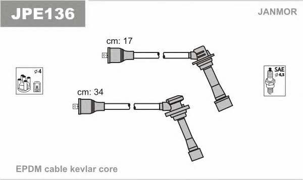 Janmor JPE136 Ignition cable kit JPE136