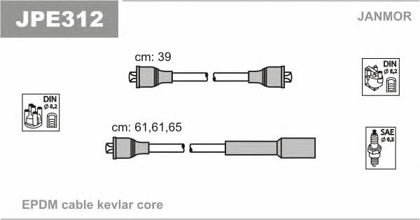 Janmor JPE312 Ignition cable kit JPE312