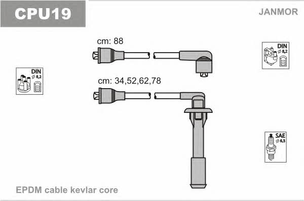 Janmor CPU19 Ignition cable kit CPU19