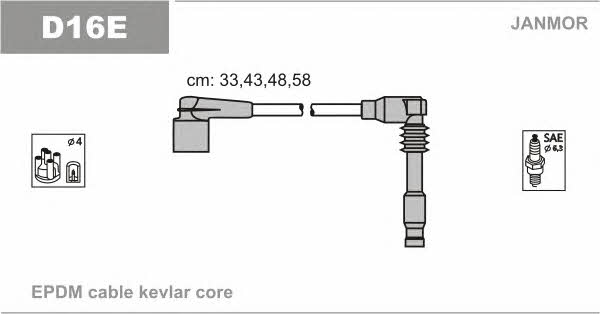 Janmor D16E Ignition lead set D16E D16E Janmor Ignition lead set