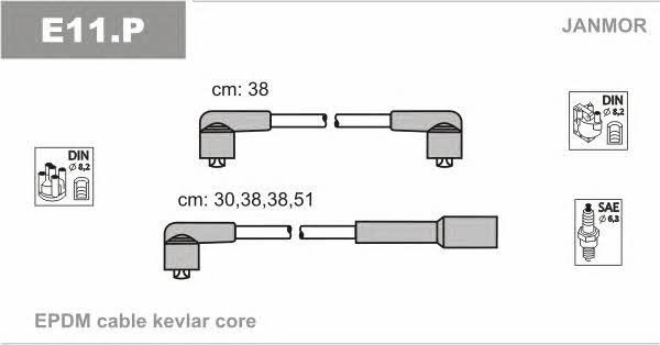 Janmor E11.P Ignition cable kit E11P