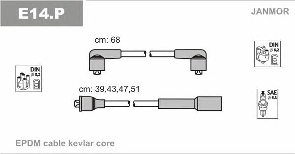 Janmor E14.P Ignition cable kit E14P