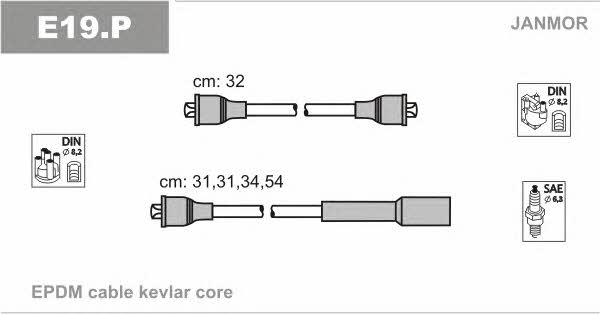 Janmor E19.P Ignition cable kit E19P