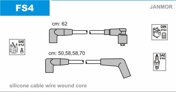Janmor FS4 Ignition lead set FS4 FS4 Janmor Ignition lead set