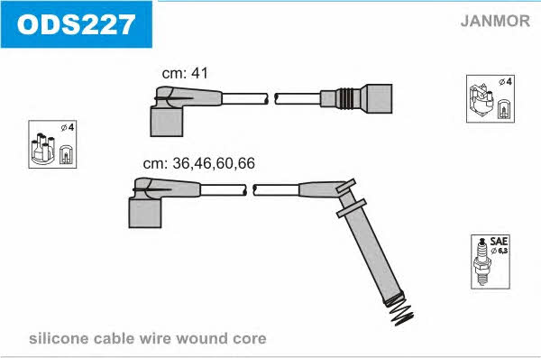 Janmor ODS227 Ignition lead set ODS227 ODS227 Janmor Ignition lead set