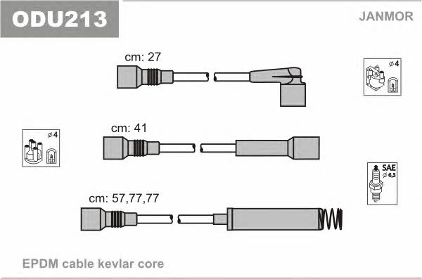 Ignition lead set Janmor ODU213