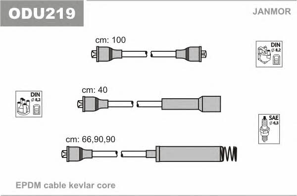 Ignition lead set Janmor ODU219