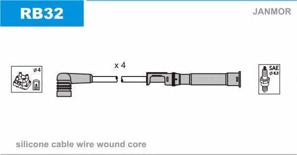 Janmor RB32 Ignition lead set RB32 RB32 Janmor Ignition lead set