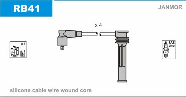 Janmor RB41 Ignition lead set RB41 RB41 Janmor Ignition lead set