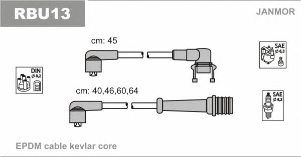Janmor RBU13 Ignition cable kit RBU13