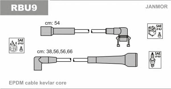 Janmor RBU9 Ignition cable kit RBU9