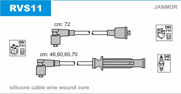 Janmor RVS11 Ignition cable kit RVS11